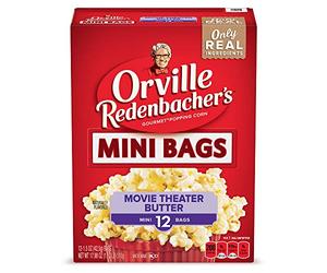 Orville Redenbacher's Popcorn a microonde al burro del cinema, borsa singola da 12 once, 12 pezzi