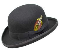 Orwell Premium - Cappello a Bombetta - Feltro 100% di Lana - 54cm Nero