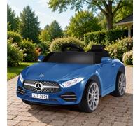 ORYXEARTH Auto elettrica per bambini, 6 V, con telecomando da 2,4 G, clacson, musica Bluetooth, USB e batteria al piombo-acido AGM, motori da 25 W, 2-5 km/h, per bambini da 3 a 6 anni, blu
