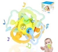 Orzbow Giochi Neonato 0-3 Mesi,Sonaglio Neonato 0-3-6 Mesi,Leggero Giochi Montessori 1 Anno,Massaggia Gengive Neonati Giochi Dentizione Neonato Senza BPA,Facile da Pulire,Verde Fresco