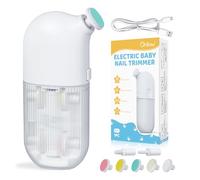 Orzbow Lima Unghie Neonato, Lima Elettrica per Unghie Neonato con 7 Teste Abrasive, Limetta Unghie Neonato Ricaricabile, Portabilità, Design Universale, Integrato, Basso Rumore, Blanco