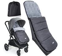 Orzbow Sacco Invernale Passeggino, Impermeabile Sacco Passeggino Universale con Cerniera Regolabile, Rimovibile Coprigambe Passeggino Universale, Design dello Schienale a Forma di L, Caldo, Grigio