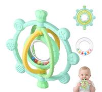 Orzbow Silicone Massaggia Gengive Neonati con Sonaglio Neonato 3-6 Mesi