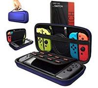 Orzly Custodia da trasporto compatibile con Nintendo Switch e New Switch Console OLED - Blu Custodia protettiva da viaggio portatile rigida Custodia a conchiglia con tasche per accessori e gioch