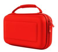 Orzly Custodia da trasporto compatibile con Nintendo Switch e New Switch Console OLED - rossa Custodia protettiva da viaggio portatile rigida Custodia a conchiglia con tasche per accessori e giochi