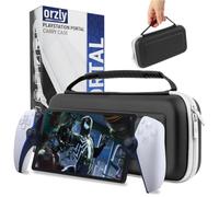 Orzly Custodia da trasporto progettata per il lettore remoto Playstation Portal per console PS5, protezione da viaggio e conservazione per caricabatterie per cuffie e altro Nero/Bianco