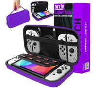 Orzly Custodia da Viaggio Nintendo Switch - Guscio Protettivo Portatile per Console e Accessori del Nintendo Switch - Porpora
