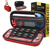Orzly Custodia da Viaggio per Nintendo Switch Lite, Guscio Protettivo Portatile per Console Nintendo Switch Lite (2019) - Rosso