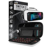 Orzly Custodia per Nintendo Switch 2, custodia protettiva da viaggio con pad per lo schermo, schede di gioco e slot MicroSD con tasche per gli accessori della console
