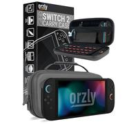 Orzly Custodia per Nintendo Switch 2, custodia protettiva da viaggio con pad per lo schermo, schede di gioco e slot MicroSD con tasche per gli accessori della console