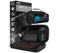Orzly Custodia per Nintendo Switch 2, custodia protettiva da viaggio con pad per lo schermo, schede di gioco e slot MicroSD con tasche per gli accessori della console