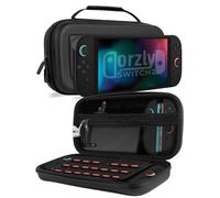 Orzly Custodia per Nintendo Switch 2, custodia protettiva da viaggio con pad per lo schermo, schede di gioco e slot MicroSD con tasche per gli accessori della console