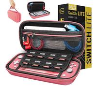 Orzly Custodia per Nintendo Switch Lite - Custodia portatile da viaggio con custodia per Switch Lite Games & Accessories [Corallo]