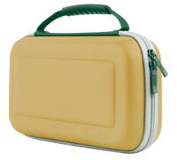 Orzly Custodia per Nintendo Switch OLED e console switch standard con scomparto per accessori e giochi, progettata per i fan di Zelda, in confezione regalo, oro, bianco, verde, custodia da trasporto