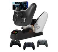 Orzly supporto caricabatterie controller per Google Stadia funziona come dock per tutti i controller di tipo C - Jet Black Edition