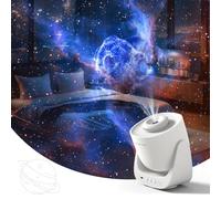 Orzorz Proiettore stellare, luce notturna galassia, proiettore planetario domestico con batteria ricaricabile, decorazione per soggiorno, vera nebulosa stellata, presentazione del pianeta per bambini,
