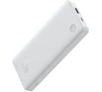 OS-Baseus Airpow Lite Power Bank 10000mAh 15W Moon White (con cavo dati Simple Series da USB a Type-C 30 cm bianco)