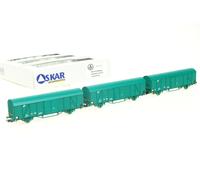 OS.KAR 4213 Set tre carri FS a 2 assi tipo Hbccqs per trasporto auto al seguito,