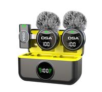 OSA microfono lavalier per iPhone e iPad, mini microfono a spina lightning senza fili, batteria 40 ore per registrazioni video, interviste, podcast, YouTube, vlog