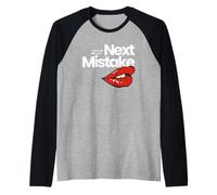 Osa rischiare: Flirtare con Le Labbra Rosse grafiche Il Tuo Prossimo Errore Maglia con Maniche Raglan