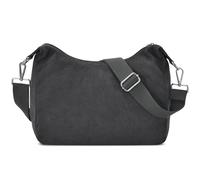 osacurt Cord, borsa a tracolla da donna, piccola borsa a tracolla, pieghevole, con tracolla regolabile, per ufficio, pendolare, shopping, viaggi, nero/grigio