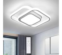 Osairous 32 W Lampada da soffitto a LED moderna, 3840 lm, 3000-6500 K, dimmerabile, design squadrato ed essenziale, adatta per cucine, corridoi, soggiorni e camere da letto. (Quadratisch 32W Dimmbar)