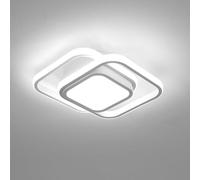 Osairous 32 W Lampada da soffitto a LED moderna, 3840 lm, 3000-6500 K, dimmerabile, design squadrato ed essenziale, adatta per cucine, corridoi, soggiorni e camere da letto. (Quadratisch 32W Dimmbar)