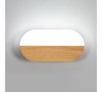 Osairous Applique da Interno LED, Lampada Parete Moderna per Interni, 7W 787LM Lampada a Muro Color Legno per Camera da Letto Soggiorno Corridoio Scale, 6500K Luce Bianca Fredda, 22CM