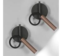 Osairous Applique da parete Interno LED 2 Pezzi, Lampada da Lettura con 360° Braccio Flessibile, Lampada da Comodino LED in Alluminio per Camera da Letto, Soggiorno, Luce Bianca Fredda 6500K