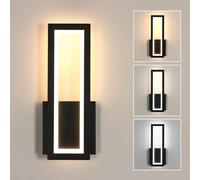 Osairous Applique LED da Parete Interno, 16W 1800LM 3000K/4500K/6500K Nero