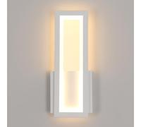Osairous Applique LED da Parete Interno, 16W 2000LM Lampada da Parete Bianca Moderno, Lampada a Muro in Acrilico Corridoio per Soggiorno, Camera da Letto, Studio, Balcone, Luce Calda 3000K, 32CM