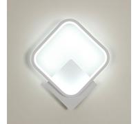 Osairous Applique LED da Parete Interno, 17W 1912LM Lampada da Parete Moderno Quadrato in Alluminio, Lampade da Muro per Camera da Letto, Soggiorno, Corridoio, Scale, Bianco Freddo 6500K, Bianca