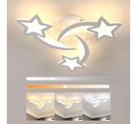 Osairous Lampadario da Soffitto Dimmerabile con Telecomando, Plafoniera LED 40W 3650lm, Lampadario LED Design forma di stella per Camera da Letto, Soggiorno, Sala da Pranzo, 3000K-6500K Bianco