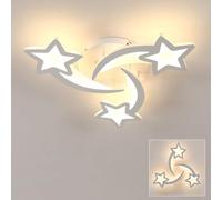 Osairous Lampadario da Soffitto, Plafoniera LED 38W 3240lm, Lampadario LED Design forma di stella per Camera da Letto, Soggiorno, Sala da Pranzo, Acrilico Bianco, Luce Calda 3000K