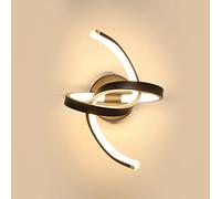 Osairous LED Lampada da Parete Interno, 20W Applique da Parete di Design Curve, Lampada a Muro Moderno in Acrilico per Corridoio, Scale, Ingresso, Camera da letto, 3000K Bianco Caldo