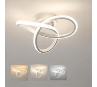 Osairous Plafoniera LED Soffitto, 20W 2200LM Lampadario 3000K/4500K/6500K | Lampada da Soffitto Moderna Bianco Design Forma di Fiore per Soggiorno Cucina Corridoio, 25CM