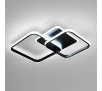 Osairous Plafoniera LED Soffitto 40W 4500LM, Lampada da Soffitto Moderna Quadrata 52CM 6500K Luce Bianca Fredda, Bianco Lampadario in Acrilico per Cucina, Camera da Letto, Soggiorno,Ufficio