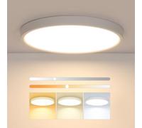 Osairous Plafoniera LED Soffitto Dimmerabile, Ø30cm 24W Plafoniere moderna, IP44 Lampada LED Soffitto, 3000K-6500K 2160 LM Lampada led soffitto per Soggiorno, Camera da Letto, Cucina, Bagno, Balcone