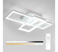 Osairous Plafoniera LED Soffitto Dimmerabile, 48W 5400LM 3000K-6500K 71cm | Lampada da Soffitto con Telecomando, Funzione di Memoria, Moderna Plafoniera Quadrata per Camera da Letto Soggiorno Cucina