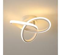 Osairous Plafoniera LED Soffitto Moderna, 22W 2500LM Lampada da Soffitto Design Forma di Fiore, Lampadario LED Bianco Soggiorno per Camera da Letto Cucina Corridoio, Luce Calda 3000K, 25CM