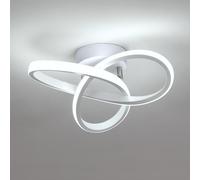 Osairous Plafoniera LED Soffitto Moderna, 22W 2500LM Lampada da Soffitto Design Forma di Fiore, Lampadario LED Bianco Soggiorno per Camera da Letto Cucina Corridoio, Bianco Freddo 6500K, 25CM