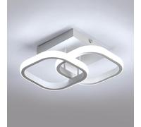Osairous Plafoniera LED Soffitto Moderna, 22W 2550LM Lampada da Soffitto LED Quadrata, Lampadario Acrilico Bianca Soggiorno per Camera da Letto Corridoio Cucina, Bianco Freddo 6500K, 29CM
