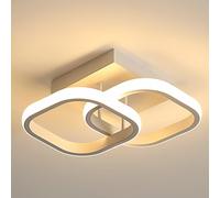 Osairous Plafoniera LED Soffitto Moderna, 22W Lampadario LED Soffitto Bianco 2475LM, Lampada da Soffitto Quadrata per Camera da Letto Soggiorno Cucina Studio, Luce Bianca Calda 3000K, 29CM