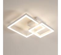 Osairous Plafoniera LED Soffitto Moderna, 36W 4050LM Lampada da Soffitto Quadrata Moderna, Plafoniera Luce Neutra 4500K in Acrilico per Soggiorno, Camera da Letto, Cucina, Bianco, 52 * 42 * 12CM