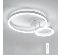 Osairous Plafoniera LED Soffitto Moderna, 42W 4725LM Lampadario Soffitto Rotondo con Telecomando Dimmerabile 3000K-6000K, Plafoniera LED in Acrilico per Soggiorno Cucina