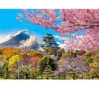 Osaka Castle Puzzle da 1000 pezzi, per adulti, Fuji Cherry Blossom Giappone, 1000 pezzi