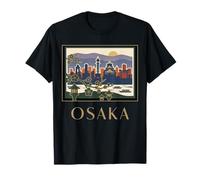 Osaka, Giappone, Orizzonte, ciliegio, Fiore, gra Maglietta