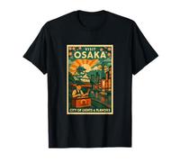 Osaka Japan - Poster da viaggio vintage stile Maglietta