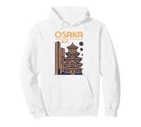 Osaka, Notte, Orizzonte, Pagoda, Castello, e, Moderno, Torri Felpa con Cappuccio