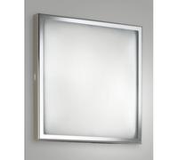 Fabas Luce Lampada a soffitto Osaka – 3 luci E27 3x42W, metallo e vetro, bianco/cromo 40x40x12 cm